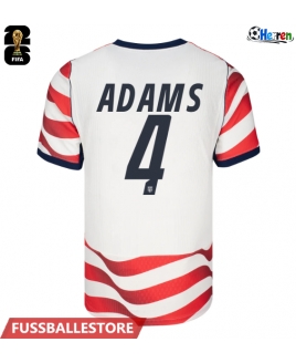 Günstige Vereinigte Staaten Tyler Adams #4 Heimtrikot WM 2026 Kurzarm